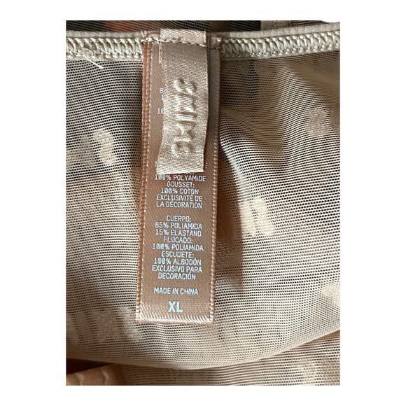 SKIMS bodysuit After Hours sheer light tan size X-Large XL - Picture 5 of 8